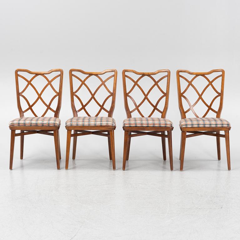 Bertil Fridhagen, a set of four 'Hans' Swedish Modern chairs, Svenska Möbelfabrikerna Bodafors, mid 20th Century.