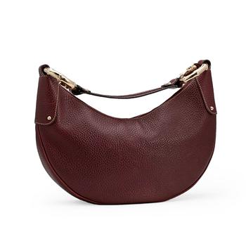 438. GUCCI, a dark burgundy red shoulder bag.