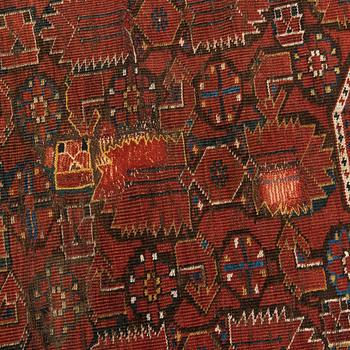 An Antique Beshir carpet, ca 183 x 390 cm.