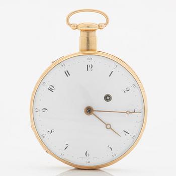 A gold pocket watch, Breguet & Fils, quarter repeater, 19th century.