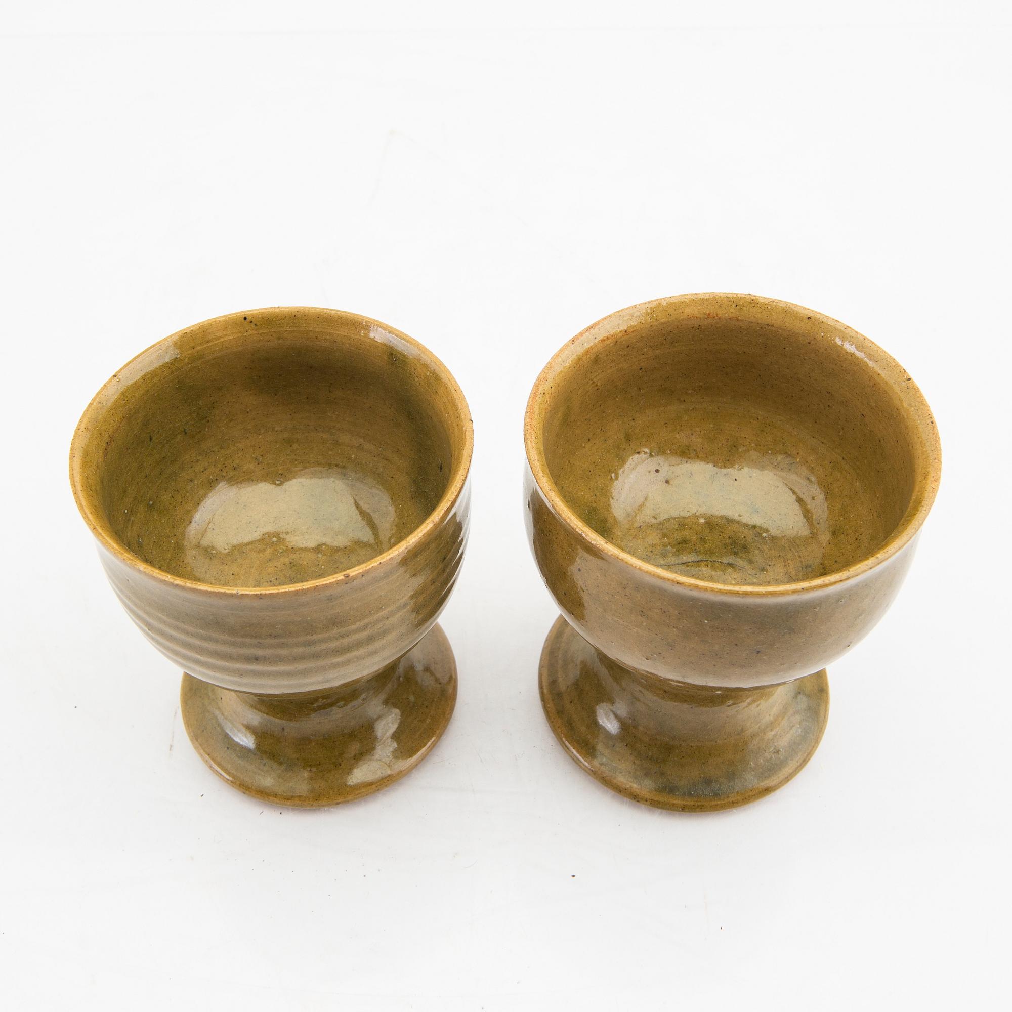 Signe Persson-Melin, a pair of Multipott stoneware goblets.