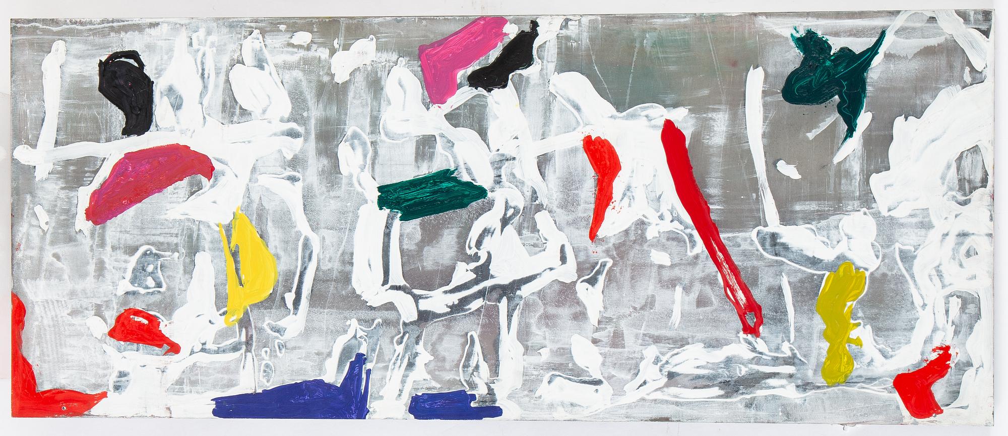 Johan Scott, oil on plexi, 4 parts, signed Johan Scott and dated -99 verso.