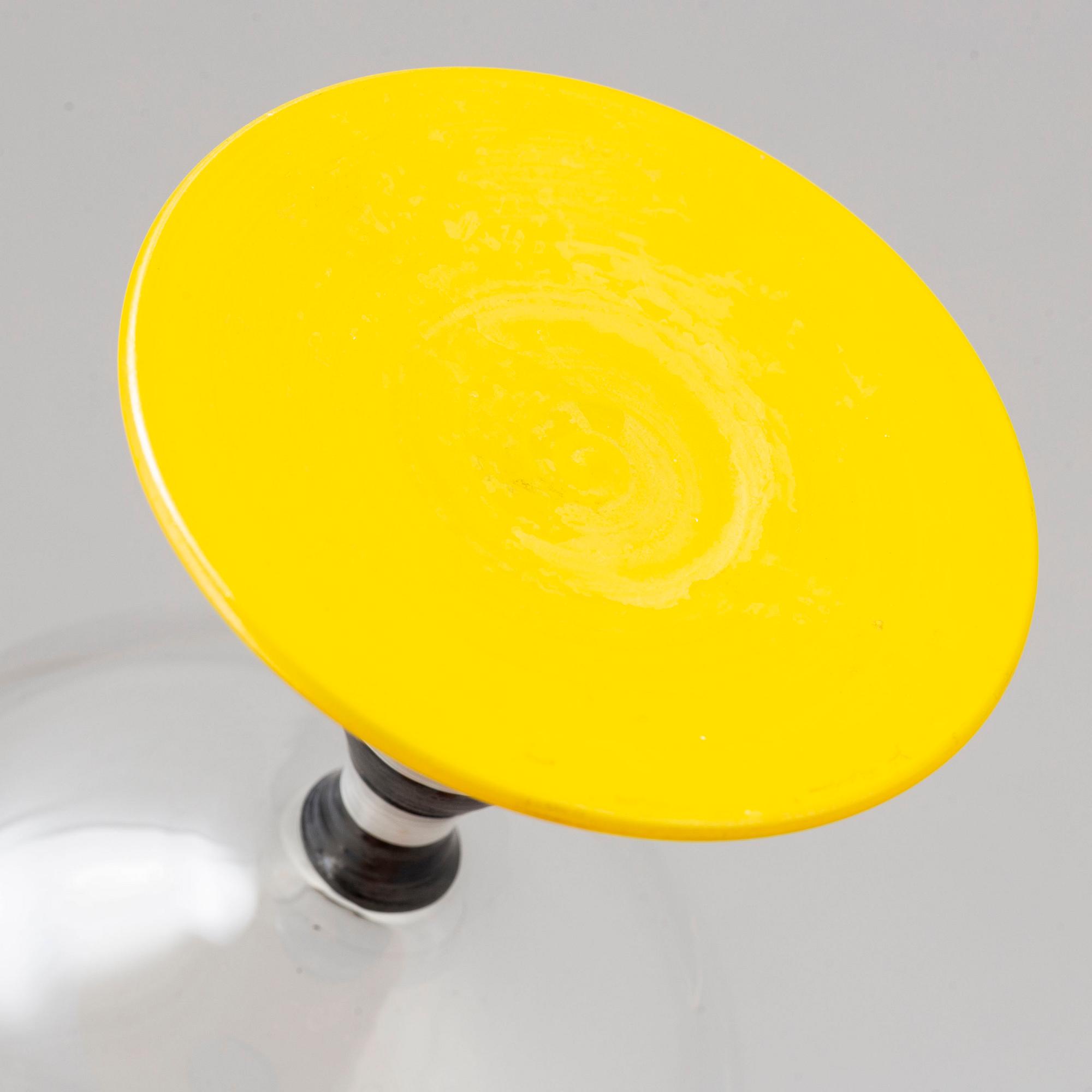 ANNE NILSSON, champagnekupor, 6 st, glas, "Polka", Orrefors, 1900-talets andra hälft.