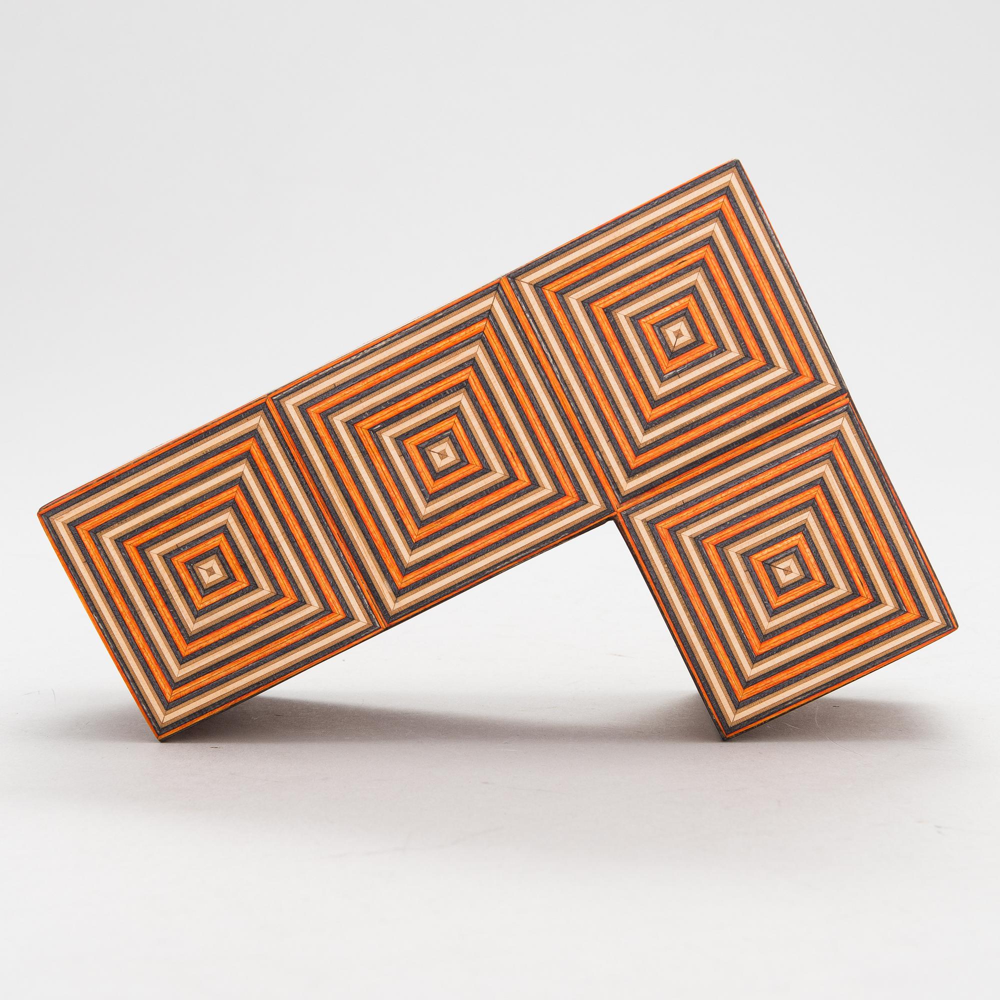 ALEKSI PUUSTINEN, 'L-Block' art object, signed.