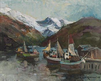 Orvo Raatikainen, öljy kankaalle, signeerattu ja päivätty -69.