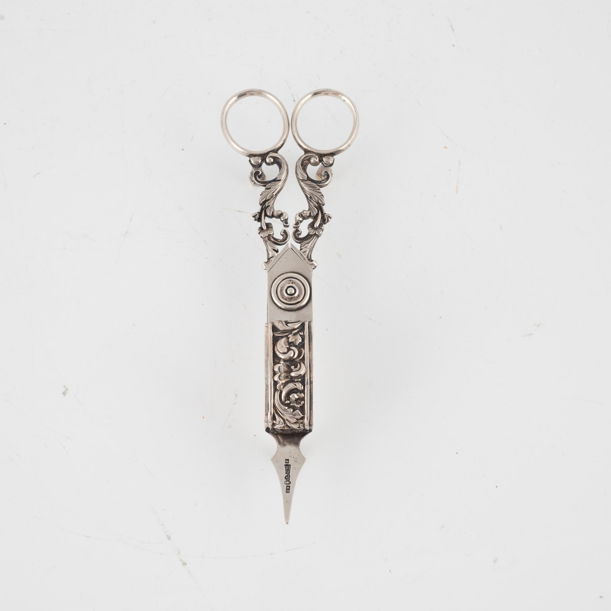 A Swedish Silver Candle Snuffer, mark of G Möllenborg Stockholm 1852.