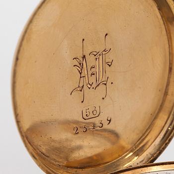 Pocket watch/pendant watch, hunter, 33.5 mm.