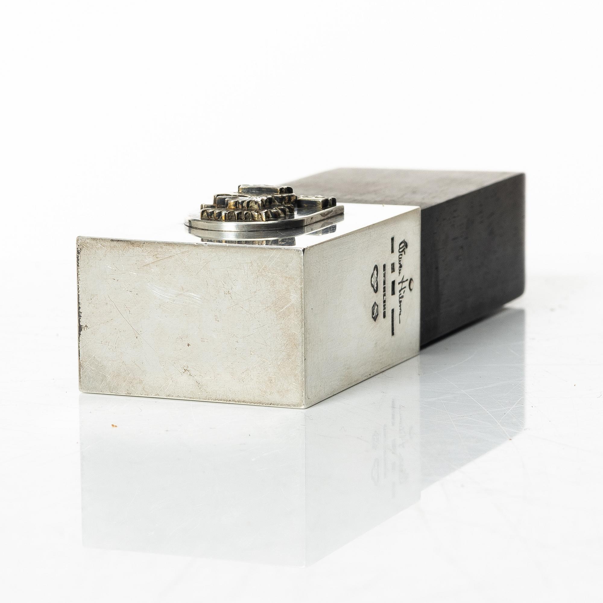 Wiwen Nilsson, Seal stamp, sterling silver and wood, Anders Nilsson, Lund 1950.