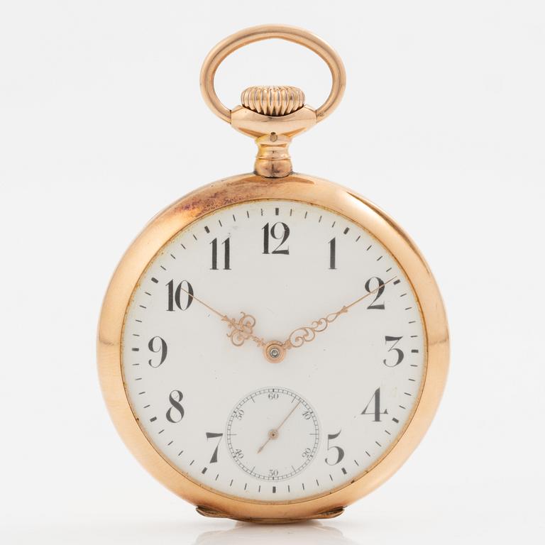 Omega, pocket watch, 14K gold, 49.5 mm.