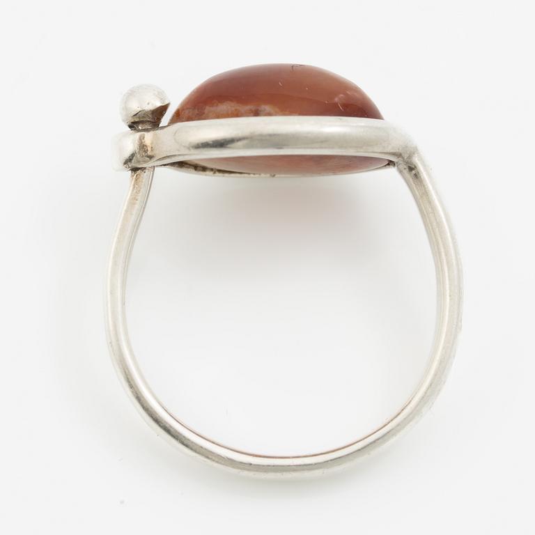 Vivianna Torun Bülow-Hübe, ring, sterling silver and jasper.