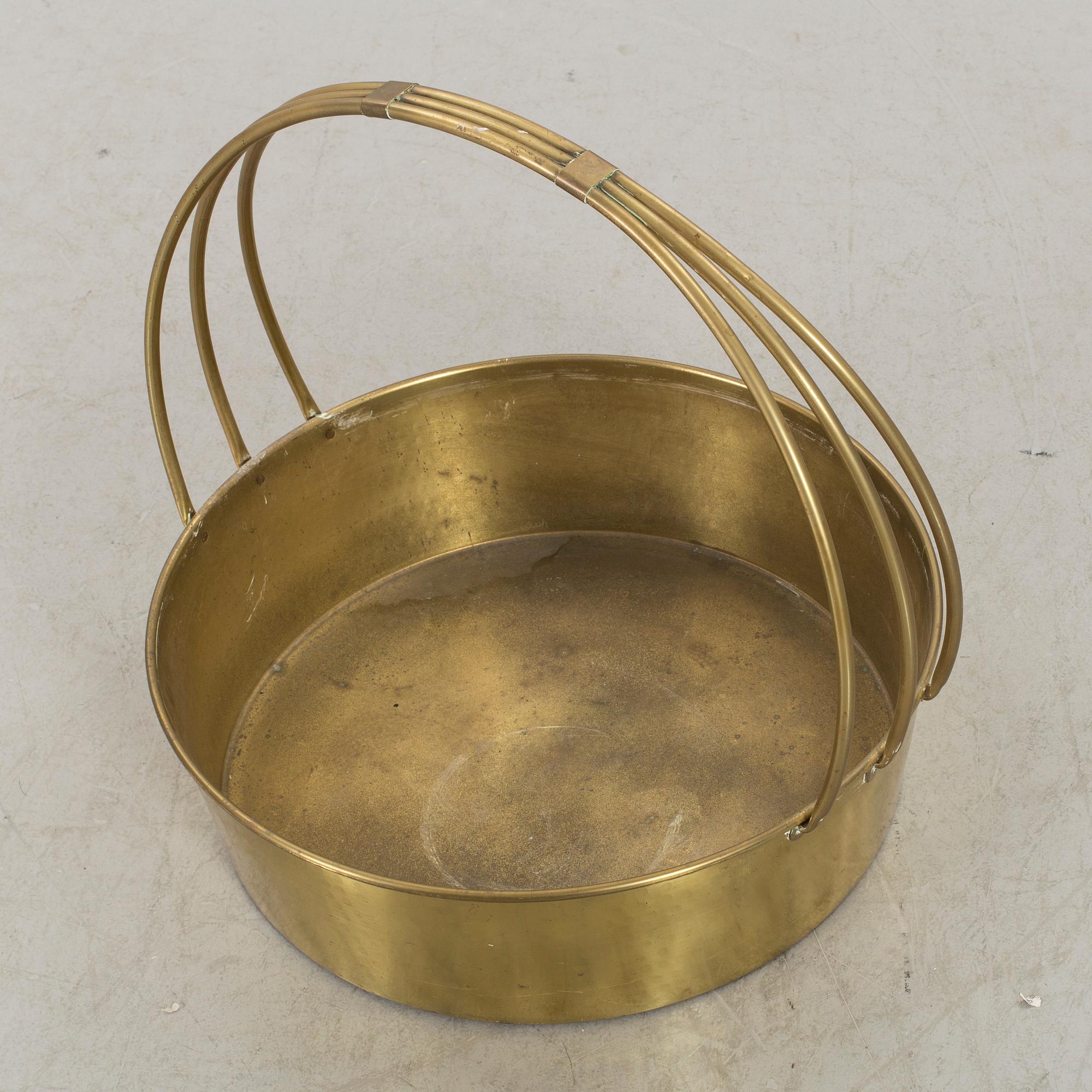 A BRASS BASKET.