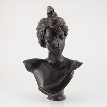 Emmanuel Villanis, efter, skulptur, brons, signerad.