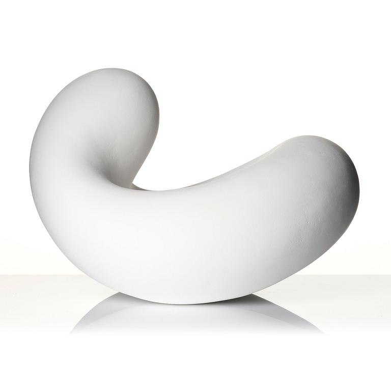 Eva Hild, a unique stoneware sculpture from the "Bumling" series, executed in her studio, Sweden, 2000.