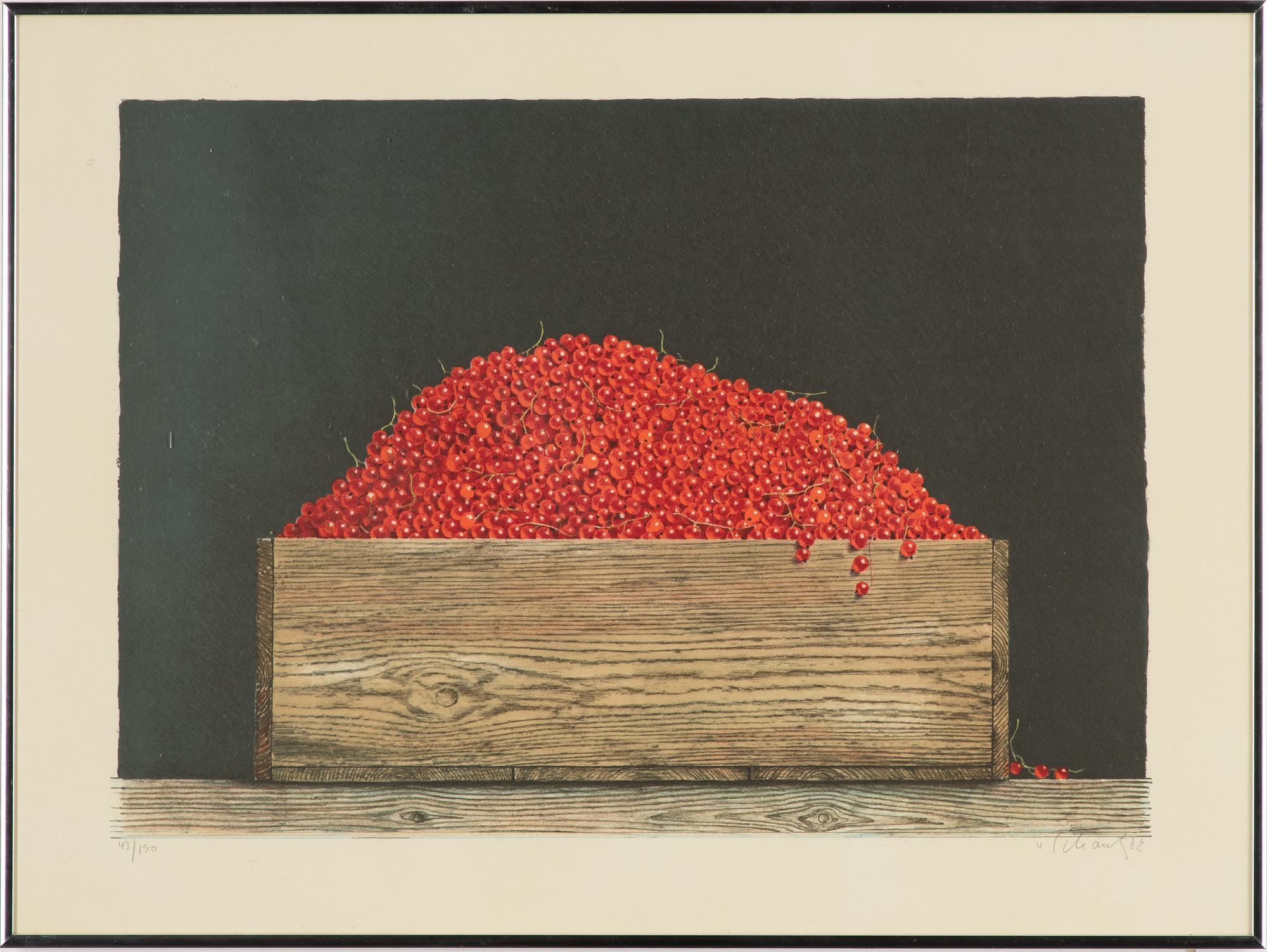Philip von Schantz, color lithograph. Signed and dated -82, and numbered 43/190.