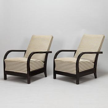 Einari Kyöstilä, fåtöljer, ett par, 1930-40-tal.