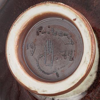 Berndt Friberg, a set of two stoneware vases, Gustavsbergs studio, 1974-77.