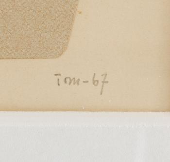 TOM MÖLLER, collage, signerad o daterad -67.