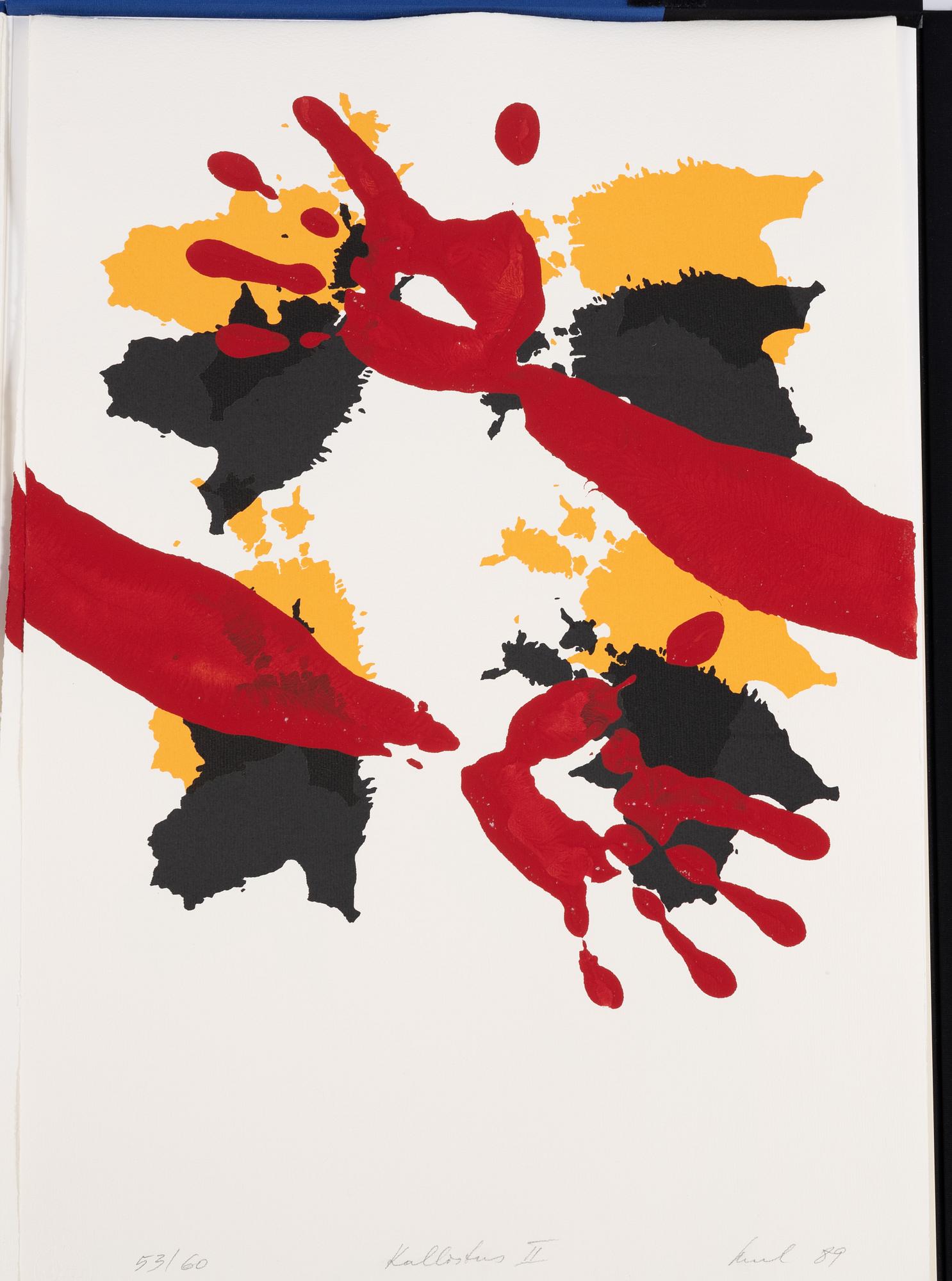 Raul Meel, "Kallistus-Omfamningen", Portfolio with 6 colour screenprints.