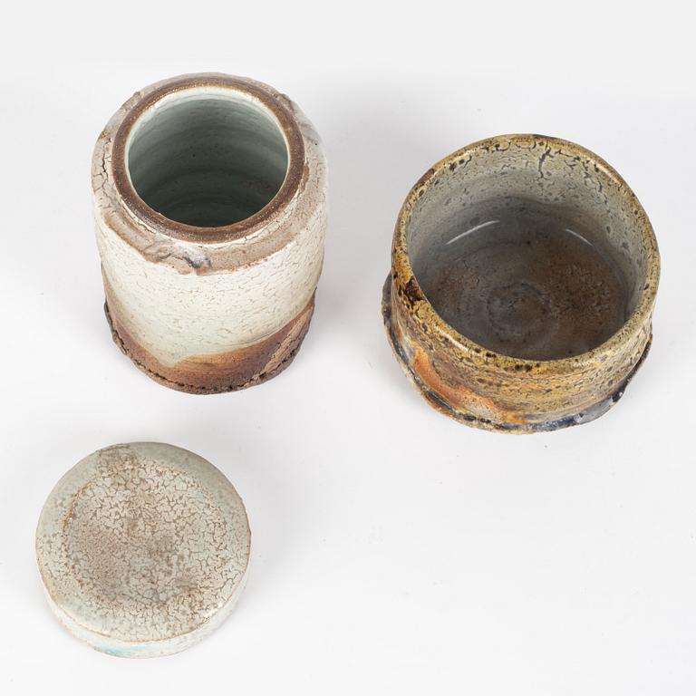 Kim Holm, bowl and lidded bowl, Denmark, circa 2000.