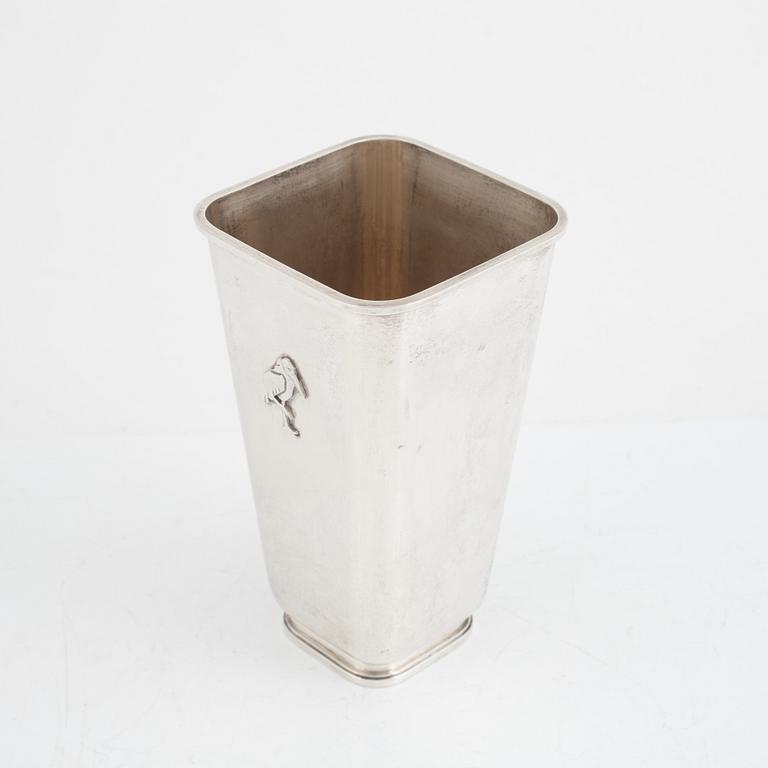 A Swedish Sterling Silver Vase, mark of Atelier Borgila, Stockholm 1961.