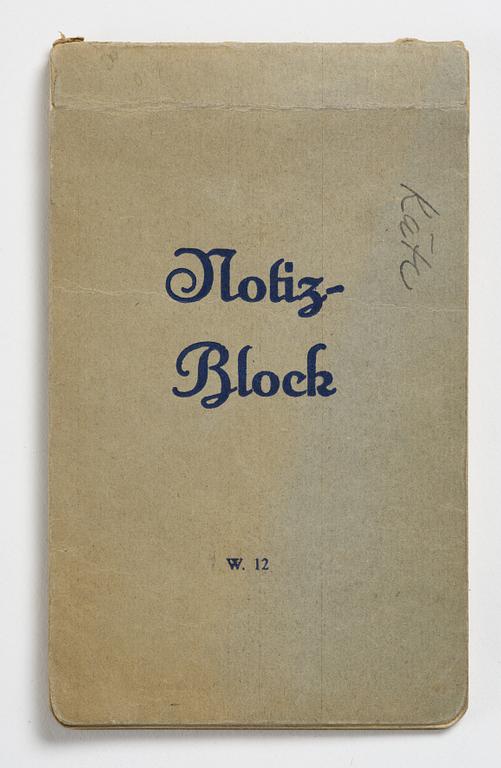 Lotte Laserstein, 10 små skissblock med teckningar.