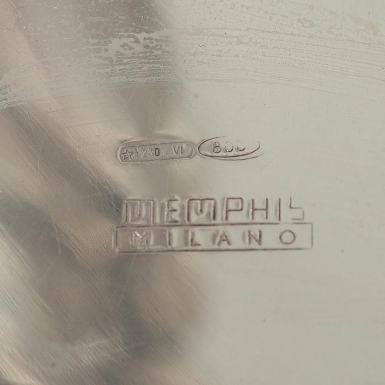 ETTORE SOTTSASS, uppsatsskål "Murmansk", Memphis, Italien ca 1982. 800/1000 silver.