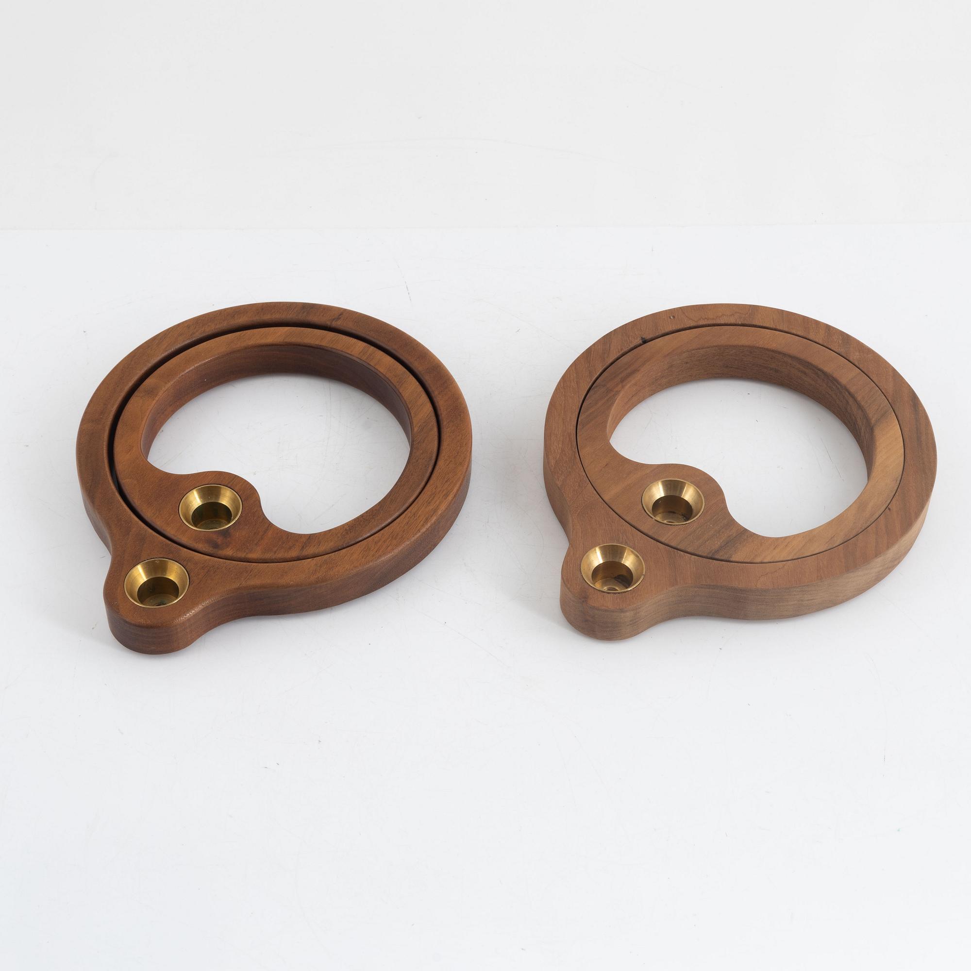 Claesson Koivisto Rune, two pairs of candlesticks, 'Bearing', Phase Design, 2010, of which one is a prototype.