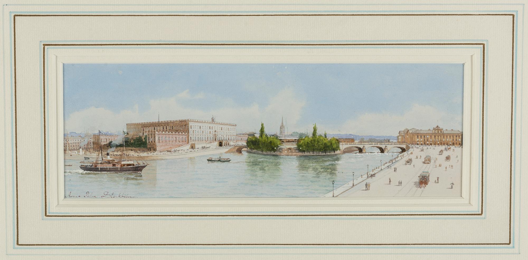 ANNA PALM DE ROSA, akvarell, signerad.