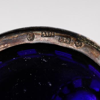 SENAPSKAR med lock, silver, Hans Jacob Vogt, Kristianstad 1818. Vikt ca 103 gram.