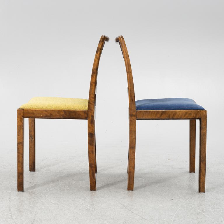 Axel Larsson, a set of three chairs model "952", Svenska Möbelfabrikerna, Bodafors, 1930s.