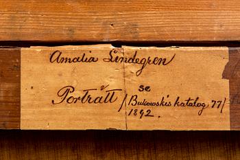 Amalia Lindegren, olja på duk signerad.