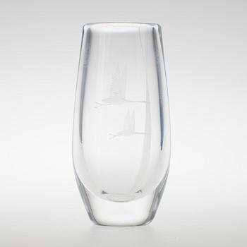 KONSTGLAS, 3 st, Kosta Boda samt Orrefors, 1900-senare hälft.