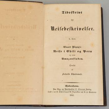 BÖCKER, Reseskildringar m.m. (Afrika, Amerika, Asien), 10 verk, 13 volymer. Ej kollationerade.