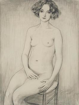 661. Nils von Dardel, Sitting model (Nadia).