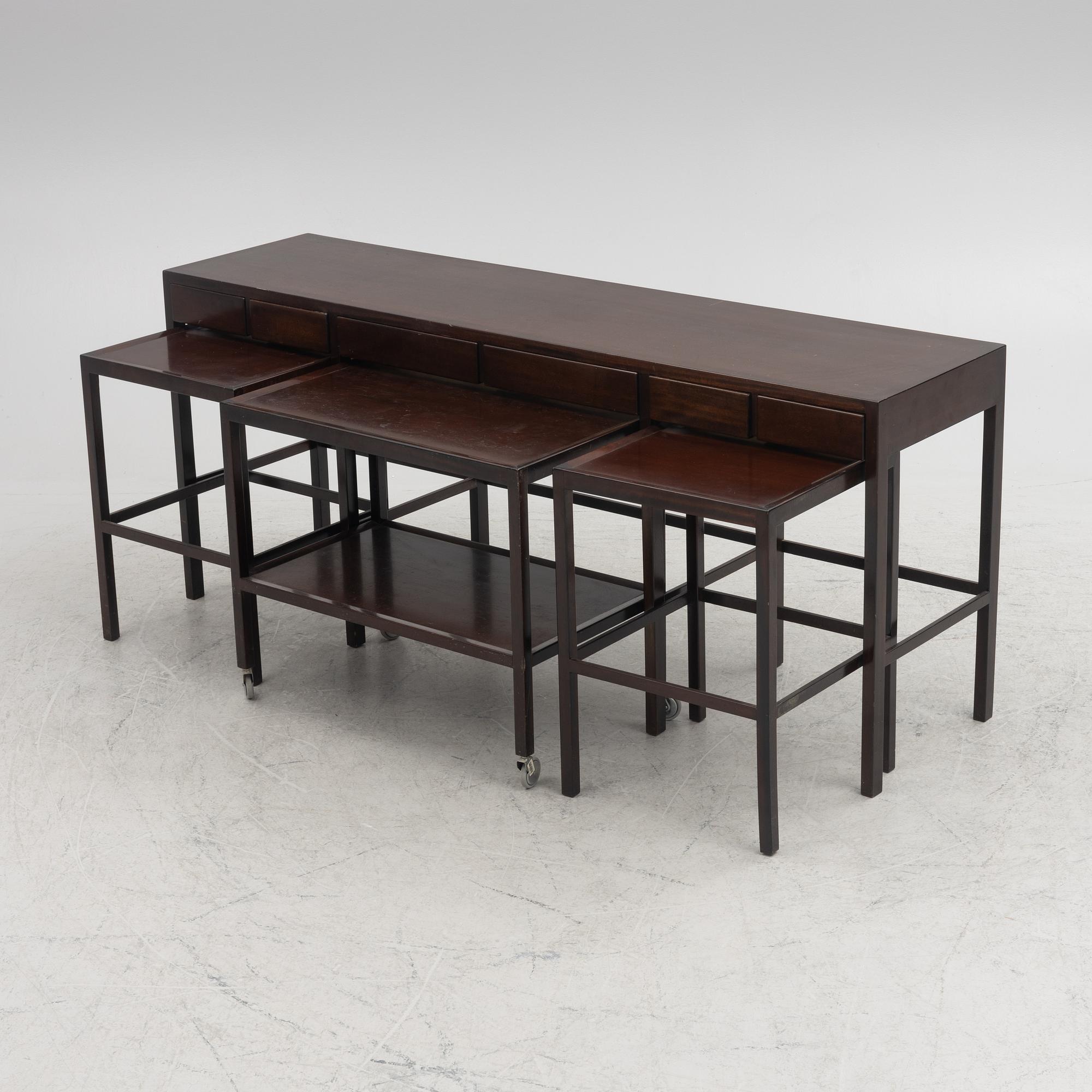 Nordiska Kompaniet, A four-piece sideboard, 1950's.