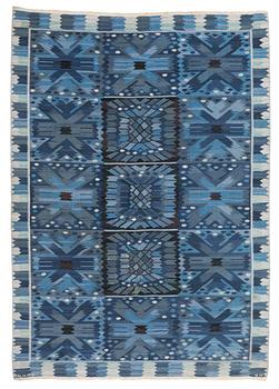 503. CARPET. "Nejlikan blå". Tapestry weave. 310,5 x 214,5 cm. Signed AB MMF BN.