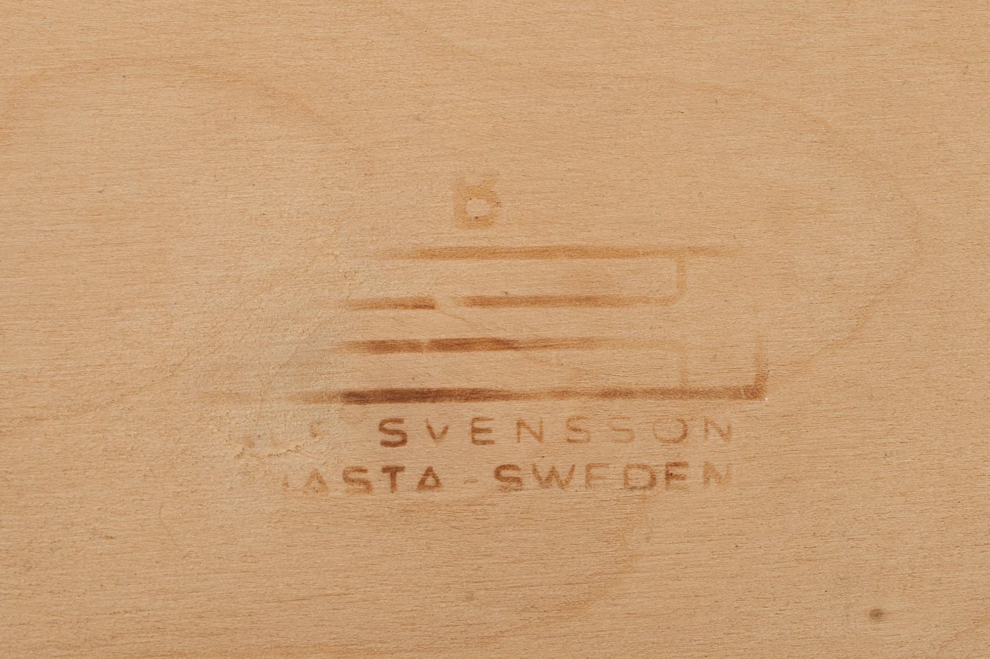 MATSALSMÖBLEMANG, 5 delar, Alf Svensson, Bjästad, stämpelmärkt.