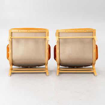 Bruno Mathsson, a pair of 'Ingrid' armchairs, Dux.