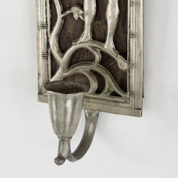 DAVID WRETLING, attributed to, 7 pewter items, mid 20th century.