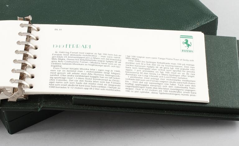 MINIATYRPLAKETTER, 100 st, sterlingsilver, Franklin Mints, 1900-talets fjärde kvartal.