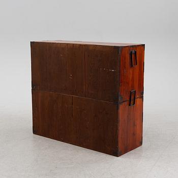 A two piece Tansu chest, Japan, 19th Century.