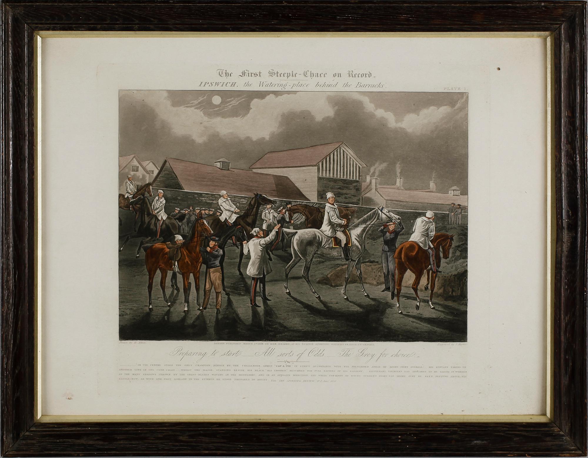 KOPPARSTICK, 4 st, efter Alken, England, 1800-/1900-tal.