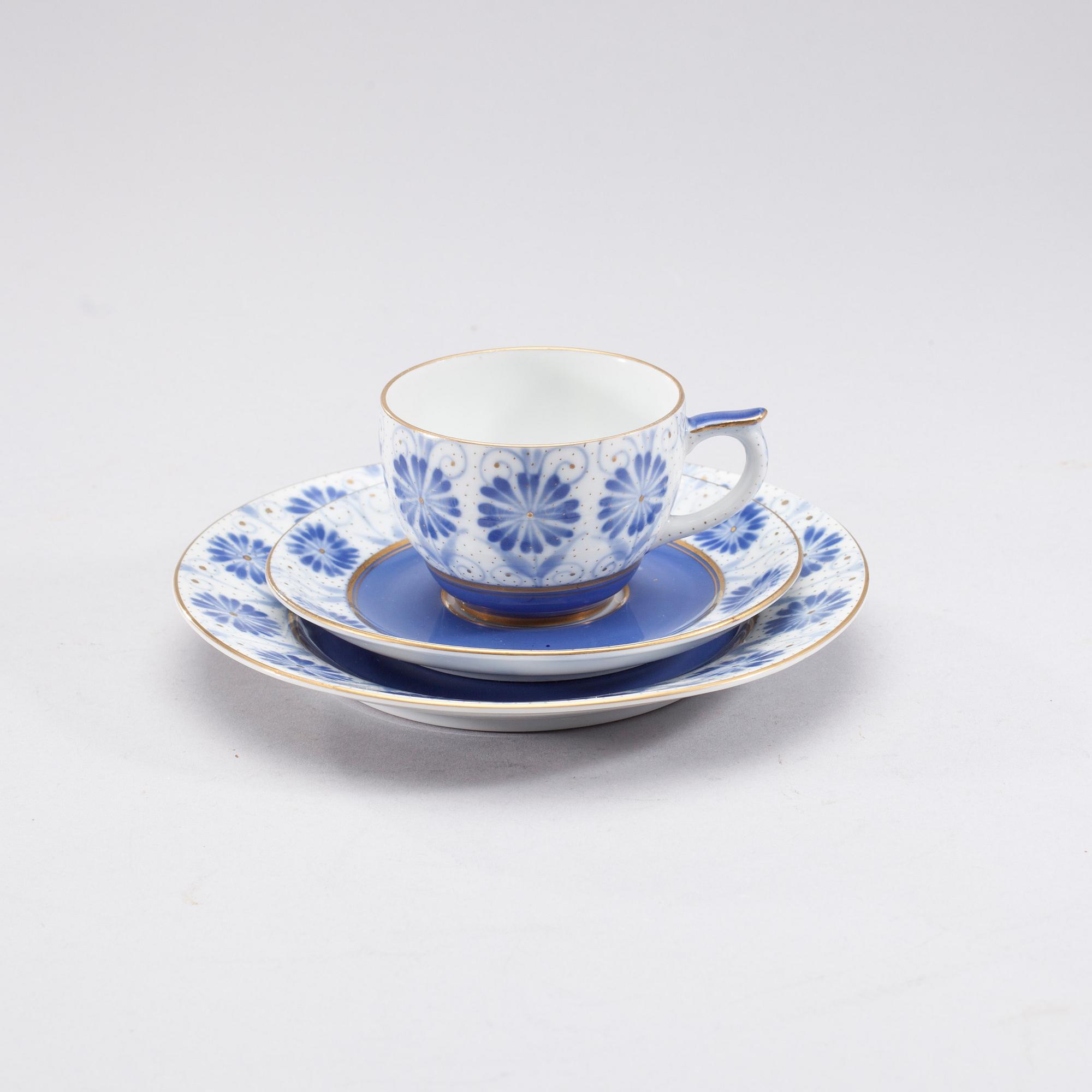 KAFFESERVIS, 17 delar, porslin, ML-modell, Arabia 1964-71.