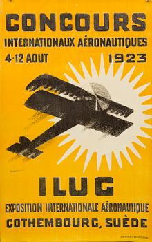 AFFISCH, "Concours Internationaux Aéronautiques 1923".