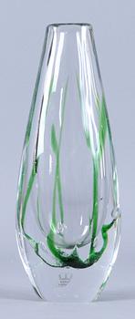VAS, glas, Vicke Lindstrand, Kosta, sign.