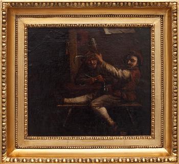 DAVID TENIERS D.Y, hans art. Olja på uppfodrad duk .