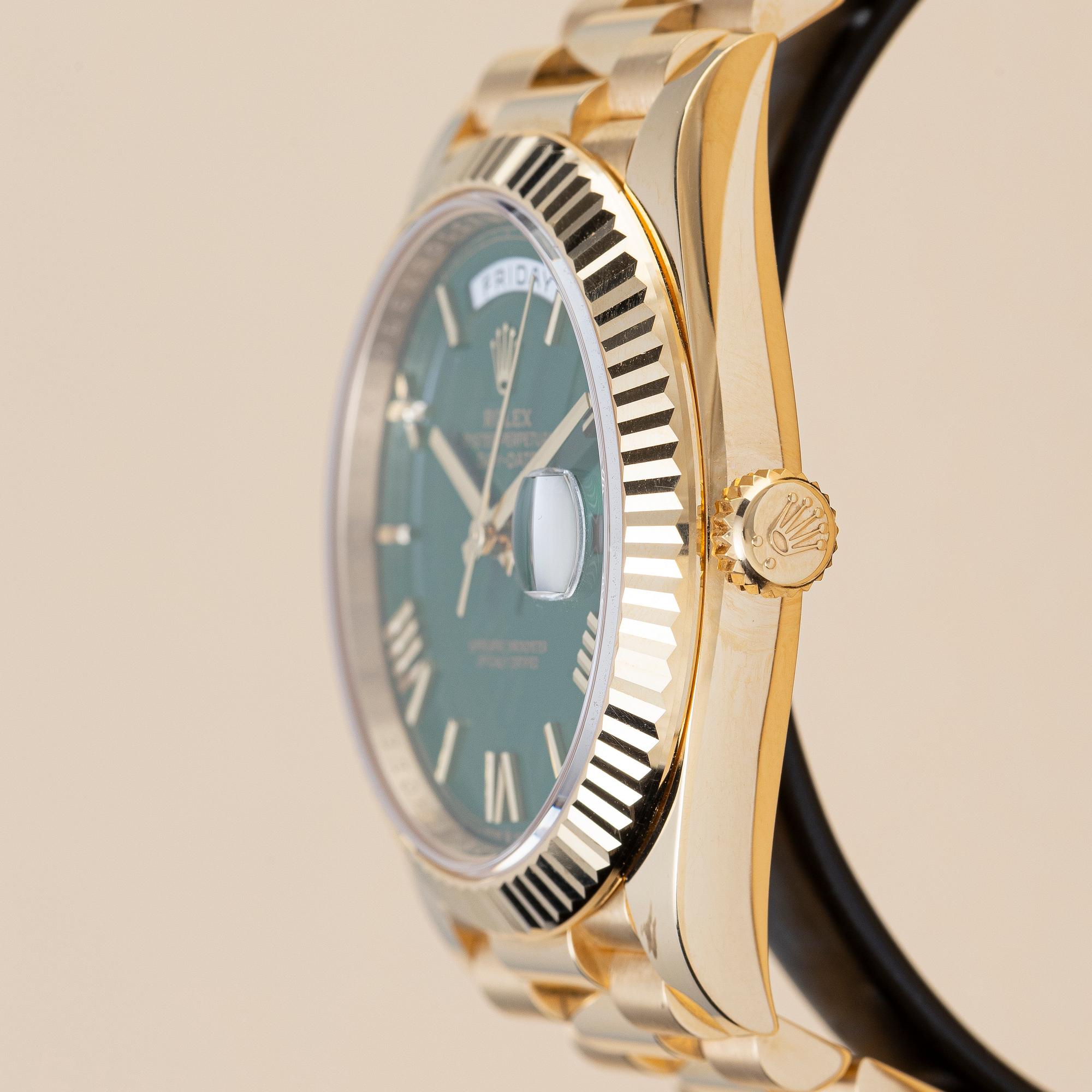 Rolex, Day-Date 40, "Money Green Dial", ca 2024.