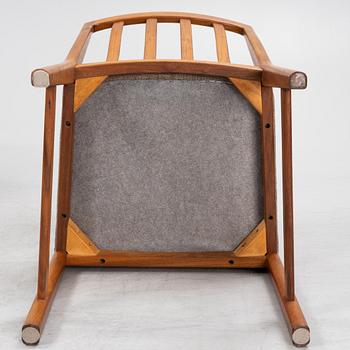 Karl Erik Ekselius, 4 walnut chairs, JO Carlsson Vetlanda, 1960's.