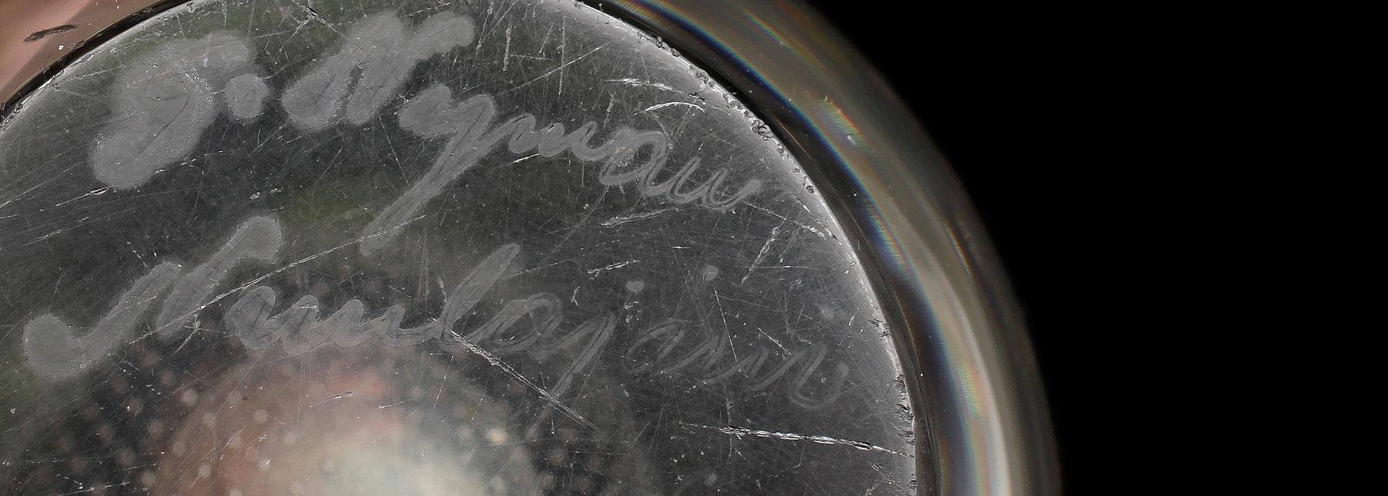 VAS, glas, Gunnel Nyman, Nuutajärvi Notsjö, Finland, sign.