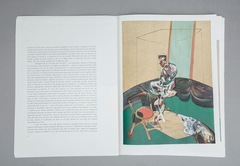DERRIERE LE MIROIR, No. 162, Francis Bacon, Novembre 1966, litografier (varav 1 triptyk).